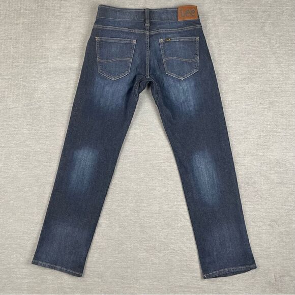 Lee Extreme Motion Slim Fit Straight Leg Dark Denim Jeans Men’s Size 28x30 - Picture 8 of 10